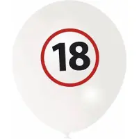 Free and Easy Ballonnenset 18 Jaar 20 Cm Latex Wit 6-delig