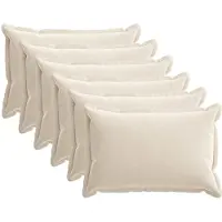 vidaXL Kussensloop 6 st HOUTEN Crèmekleurig 40 x 60 cm Chenille Stof