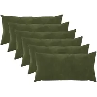 vidaXL Kussensloop 6 st HEERLEN Groen 40 x 70 cm Microfiber Fleece