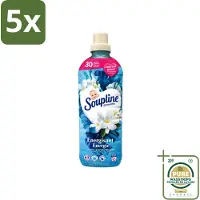 Soupline 5 x – Wasverzachter – Energie Jasmijn & Witte Bloemen – 950 ml - Wasstrips - Wasverzachter - Jasmijn - Witte Bloemen - Fris - Energie