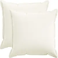 vidaXL Kussensloop 2 st HOUTEN Wit 60 x 60 cm Faux Linnen
