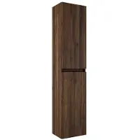 Saniclass Chaci Hoge Kast - 140x35x27cm - 2 deuren - noten