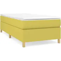 vidaXL Bedframe, groen, 90x190 cm, met stoffen bekleding