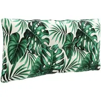 vidaXL Rugkussen PUTTEN 100% Polyester Bladpatroon 80 x 40 x 10 cm