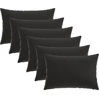 vidaXL Kussen met kussen HEERLEN 6 st Zwart Polyester
