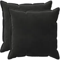 vidaXL Kussensloop 2 st HOUTEN Zwart 70 x 70 cm Fluweel