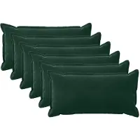 vidaXL Kussensloop 6 st HOUTEN Donkergroen 40 x 80 cm Fluweel