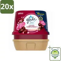 Glade 20 x - Badkamer Gel - Luscious Kers & Pioenroos - 180 g - Grootverpakking - Vaatwasstrips - Geur Gel Badkamer - Bloemige Geur - Frisse Geur - Kersen En Pioenrozen - Geur In Huis