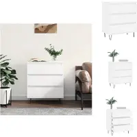 vidaXL Dressoir 60x35x70 cm bewerkt hout wit