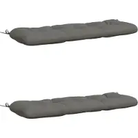 vidaXL Bankkussens VIANEN 2 st 100% Polyester Grijs 110 x 40 x 12 cm