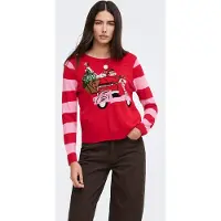 ONLY Onlxmas Gebreide Trui Dames Rood L