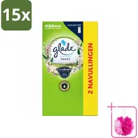 Glade 15 x - Touch & Fresh Navulling - Lelietje-van-dalen - 2 × 10 ml - Bulkverpakking - Navulling Muguet - Douchemop - Touch & Fresh