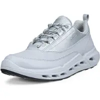 Ecco BIOM 720 Dames Sneaker, kleur: Concrete – GORE-TEX SURROUND, Leer, Waterdicht, maat 40 EU