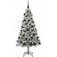 vidaXL Kunstkerstboom met Ballen 120 cm 150 LED's Warmwit