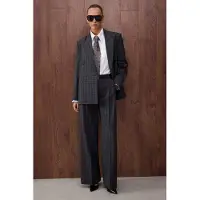 Trendyol TRENDYOLMİLLA Dames Grijs Geruit Lang Oversized Blazers