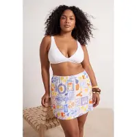 Trendyol Dames Meerkleurig Bloemen Kort / Mini Uitlopend rok Grote maten Rokken
