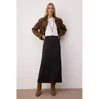 Trendyol Modest Dames Zwart Effen Maxi Modest Rokken