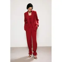 Trendyol TRENDYOLMİLLA Dames Rood Effen Lang Oversized Blazers