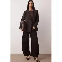 Trendyol TRENDYOLMİLLA Dames Bruin Visgraat Lang Getailleerd Blazers