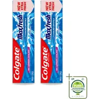 Colgate 2 x - Max Fresh - Cool Mint - Tandpasta - 100ml - Grootverpakking - Vaatwasstrips - Tandpasta - Frisse Adem - Mondhygiëne - Cariës Bestrijden - Tandplak Verwijderen