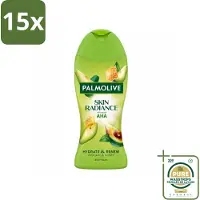 Palmolive 15 x – Douchegel – Skin Radiance Avocado Honey – 250 ml - Wasstrips - Douchegel - Exfoliatie - Huidverzorging - Stralende Huid - Avocado