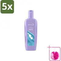 Unilever 5 x – Shampoo – 2-in-1 – 450 ml - Bulkverpakking - Shampoo 2 in 1 - Douchemop - Haar reinigen