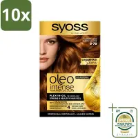 Syoss 10 x - Oleo Intense 6-78 - Haarverf - Permanente Haarkleuring - Koperblond - Langdurige Kleur - Wasstrips - Haarkleur - Permanente Haarkleuring - Koperblond - Olie-formule - Haarverf