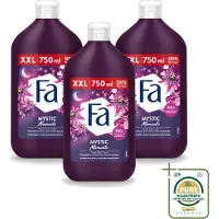 Fa 3 x - Mystic Moments - Bad- & Douchegel - Passiebloem - 750 ml - Wasstrips - Bad En Douchegel - Passiebloem - Sheaboter - Hydratatie - Verzorging