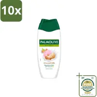 Palmolive 10 x – Douchegel – Almond Milk – 250 ml - Wasstrips - Douchegel Amandel - Zachte Reiniging - Gevoede Huid - Amandelmelk - Milde Douchegel