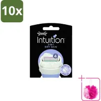 Wilkinson 10 x – Scheermesjes – Intuition Dry Skin Coconut Milk & Almond Oil – 3 Scheermesjes - Bulkverpakking - Scheermesje droge huid - Douchemop - Kokosmelk scheermesje