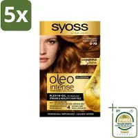 Syoss 5 x - Oleo Intense 6-78 - Haarverf - Permanente Haarkleuring - Koperblond - Langdurige Kleur - Wasstrips - Haarkleur - Permanente Haarkleuring - Koperblond - Olie-formule - Haarverf