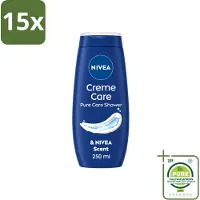 Nivea 15 x - Douche Crème - Beschermend - Unieke Crème Geur - 250 ml - Grootverpakking - Vaatwasstrips - Douchecrème - Huidbescherming - Verzorgende Crème - Hydraterende Crème - Geur