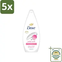 Dove 5 x Petal Soft - Douchegel - Sulfaatvrij - 250 ml - Wasstrips - Douchegele - Zachte Reiniging - Hydratatie - Bloemige Geur - Sulfaatvrije