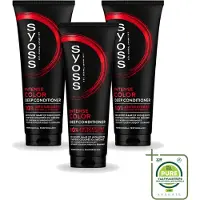 Syoss 3 x - Intense Color - Deep Conditioner - Kleurbehoud tot 12 Weken - 250 ml - Grootverpakking - Vaatwasstrips - Kleurbehoud - Gekleurd Haar - Glans - Haarkleur - Haarkleur Behoud