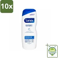 Sanex 10 x – Douchegel – Expert Skin Health Protector – 600 ml - Grootverpakking - Vaatwasstrips - Huidversterkend - Huidbarrière - Hydratatie - Pre- En Postbiotica - Gezond Huidmicrobioom