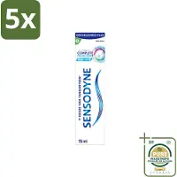 Sensodyne 5 x – Tandpasta – Complete Protection + Cool Mint – 75 ml - Wasstrips - Gevoelige Tanden - Tandgevoeligheid - Tandpasta - Mondverzorging - Tandplak