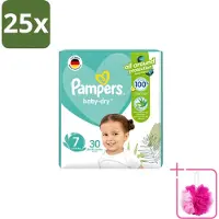 Pampers 25 x – Luiers – Active Baby Dry Maat 7 – 30 Luiers - Bulkverpakking - Luiers voor baby - Douchemop - Droge luiers