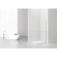 SaniGoods Arcana inloopdouche met handdoekhouder chroom 100x200cm