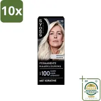 Syoss 10 x - Coloration 12-53 Platinum Pearl - Haarverf - Grijsdekking - Vermindert Haarbreuk - Wasstrips - Haarverf - Grijsdekking - Permanent Haarkleur - Haarkleur - Haarverf Grijs
