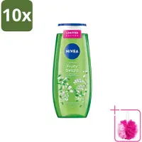 Nivea 10 x – Douchegel – Fruity Delight – 250 ml - Bulkverpakking - Douchegel - Douchemop - Fruitige geur