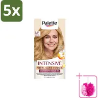 Schwarzkopf 5 x Poly Palette – Haarverf – 8-50 Midden Goudblond – 115 ml - Bulkverpakking - Haarkleur - Douchemop - Permanent haarkleuren