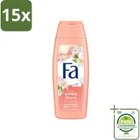 Fa 15 x - Douchecrème - Divine Moments - Verzorgen & Voeden - Verfrissend - 250 ml - Grootverpakking - Vaatwasstrips - Douchecrème - Camelia - Verzorging - Voeding - Huid Verzorgen