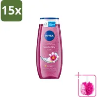 Nivea 15 x – Douchegel – Waterlily & Oil – 250 ml - Bulkverpakking - Douchegel - Douchemop - Waterlelie