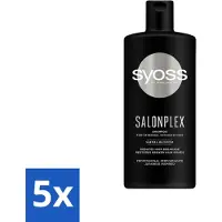 Syoss Salonplex Shampoo - Shampoo - Bescherming - 440 ml - Voordeelverpakking - 5 stuks