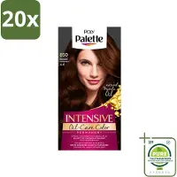 Palette 20 x Poly - Haarverf - Mokka Bruin 850 - 115ml - Grootverpakking - Vaatwasstrips - Haarverf - Mokka Bruin - Kleurcrème - Grijsdekking - Marula-olie