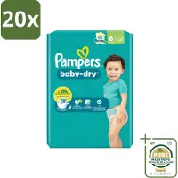 Pampers 20 x – Luiers – Baby Dry Maat 6 – 22 Luiers - Wasstrips - Baby Luier - Droge Luier - Luier Voor Baby - Luier Maat 6 - Lekbescherming