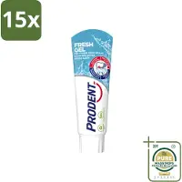 Prodent 15 x – Tandpasta – Fresh Gel – 75 ml - Wasstrips - Tandpasta - Frisse Adem - Anti-cariës - Anti-plak - Tanderosie