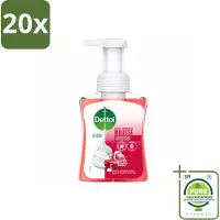Dettol 20 x - Foam Handzeep - Rozen & Kersenbloesem - Zacht Mouse - 250 ml - Grootverpakking - Vaatwasstrips - Handzeep - Antibacterie - Schuimhandzeep - Hygiëne - Handen Reinigen