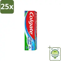 Colgate 25 x - Triple Action - Original Mint - Tandpasta - 100ml - Grootverpakking - Vaatwasstrips - Tandpasta - Gaatjesbescherming - Wittere Tanden - Frisse Adem - Mondverzorging