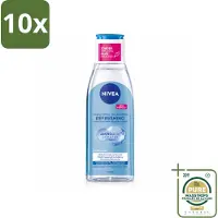 Nivea 10 x – Micellair Reinigingswater – Refreshing – 200 ml - Wasstrips - Gezichtsreiniger - Micellair Water - Huid Reinigen - Make-up Verwijderen - Fris Resultaat